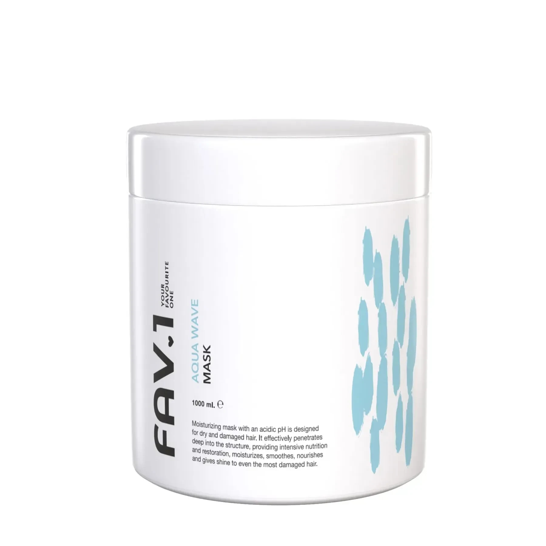 FAV.1 AQUA WAVE MASK Зволожуюча маска з кислим рівнем pH, 1000 мл